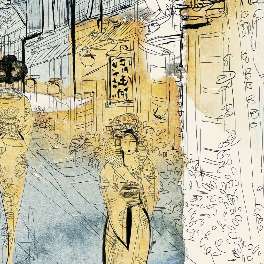 Mural Wallpepper Levante Tokyo, Japan, city and people