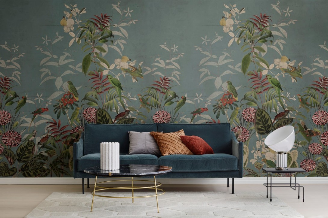 Rebel Walls R17152 Moss & Coral Vigor Oxygen - mural egzotyczny