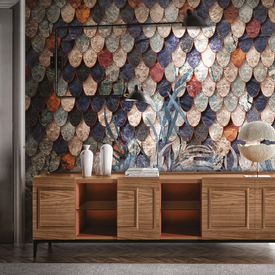 Mural Inkiostro Bianco Goldenwall Collection 01-19 INKKLZA1901 Bluescale