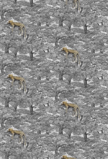 Boras Tapeter Studio 9572W Wild Animals Samburu - mural egzotyczny krajobraz drzew i lampartów