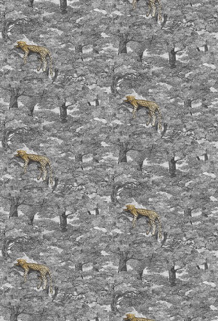 Boras Tapeter Studio 9572W Wild Animals Samburu - mural egzotyczny krajobraz drzew i lampartów