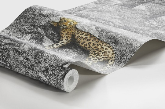 Boras Tapeter Studio 9572W Wild Animals Samburu - mural egzotyczny krajobraz drzew i lampartów