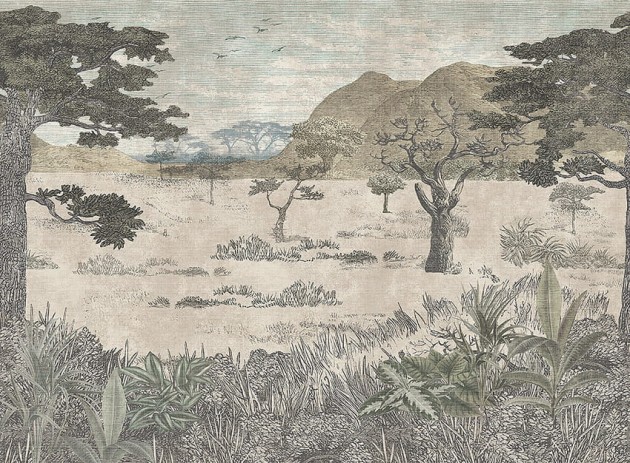 Boras Tapeter Studio 9575W Wild Animals Serengeti Savannah - mural krajobraz sawanny