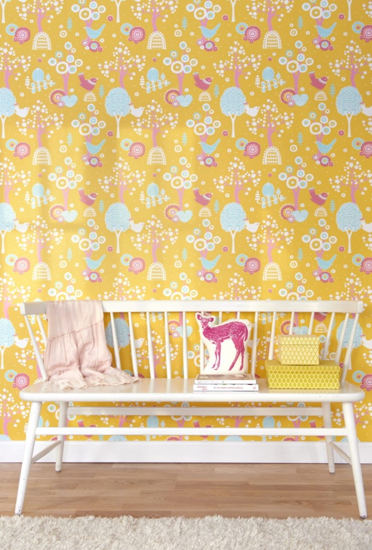 Tapeta Majvillan Cherry Valley 102-01 Yellow