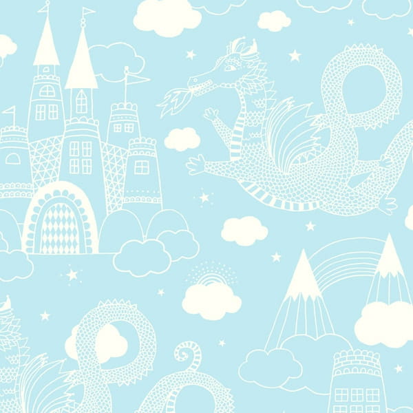 Tapeta Majvillan Dragon Sky 103-02 Light blue