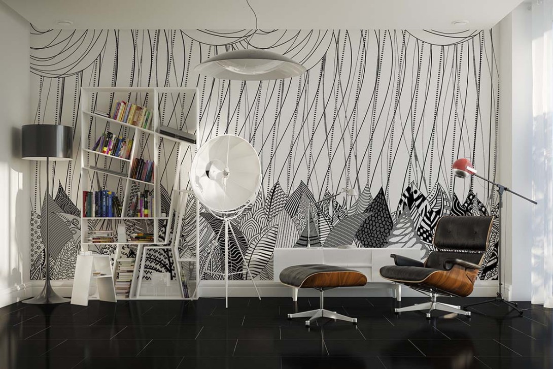 Mural Wonderwall Black & White 35 0201 01 Tapety Exotic