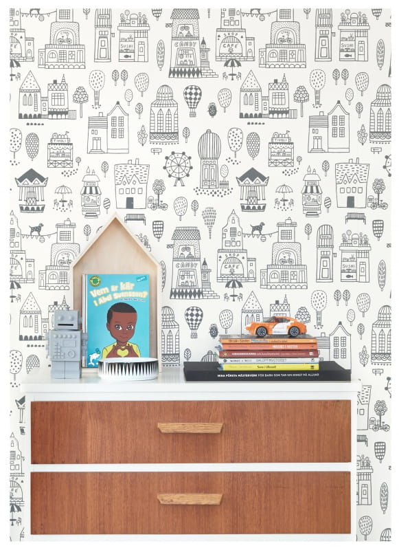 Tapeta Majvillan Small Town 118-02 black