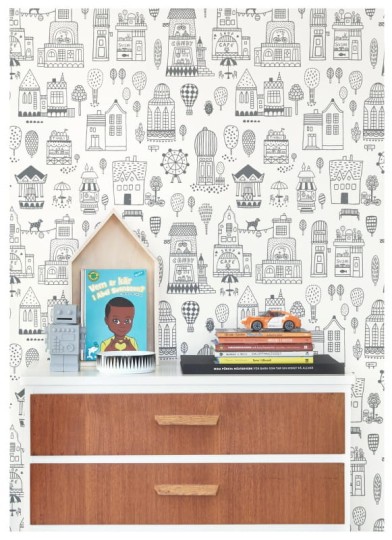 Tapeta Majvillan Small Town 118-02 black