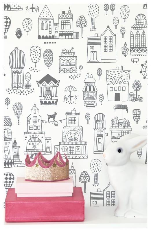 Tapeta Majvillan Small Town 118-02 black