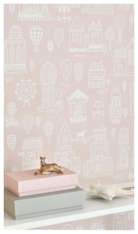 Tapeta Majvillan Small Town 118-03 pink