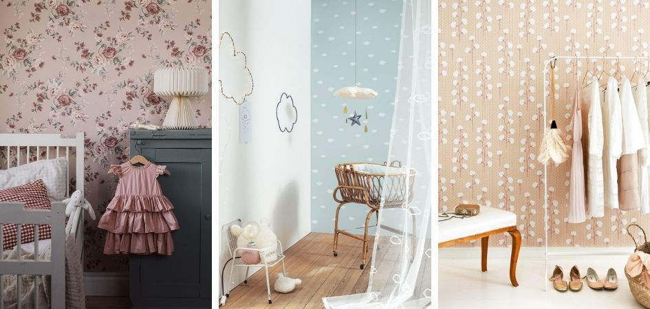 Pastelowe tapety w pokoju dziecka