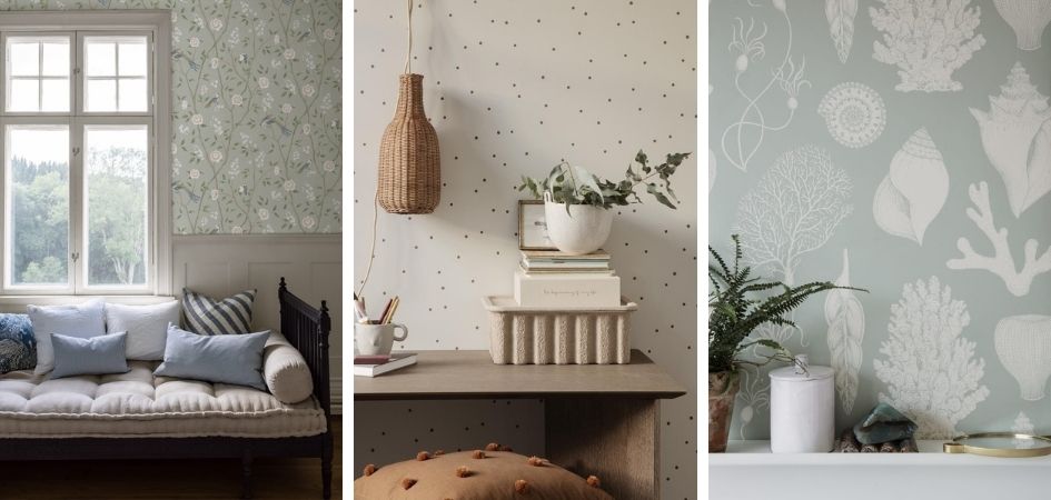 Pastelowe tapet we wnętrzu