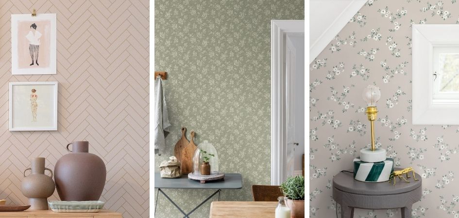 Aranżacje z pastelową tapetą