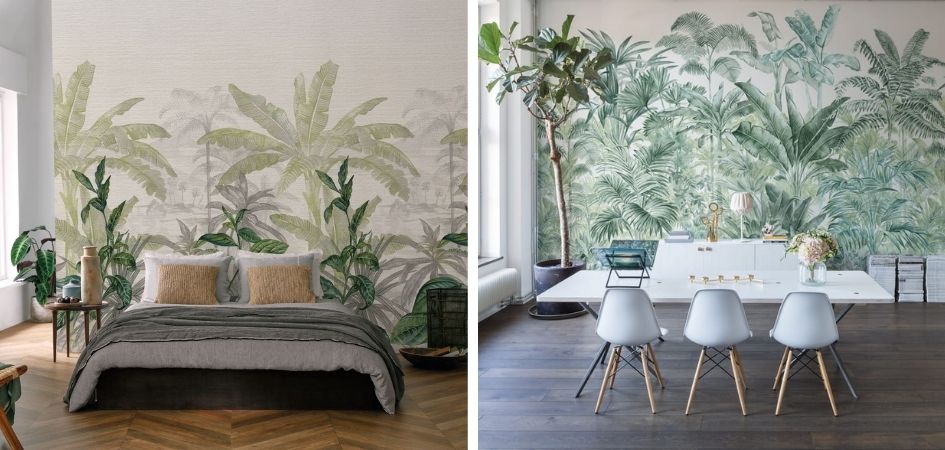 Inspiracje z tapetą w palmy
