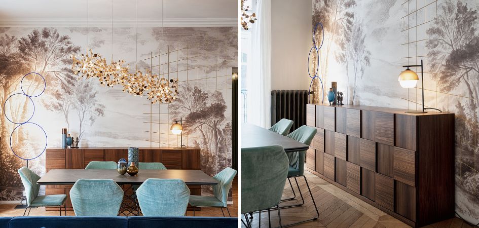 Mural Wall&Deco na ścianie w jadalni