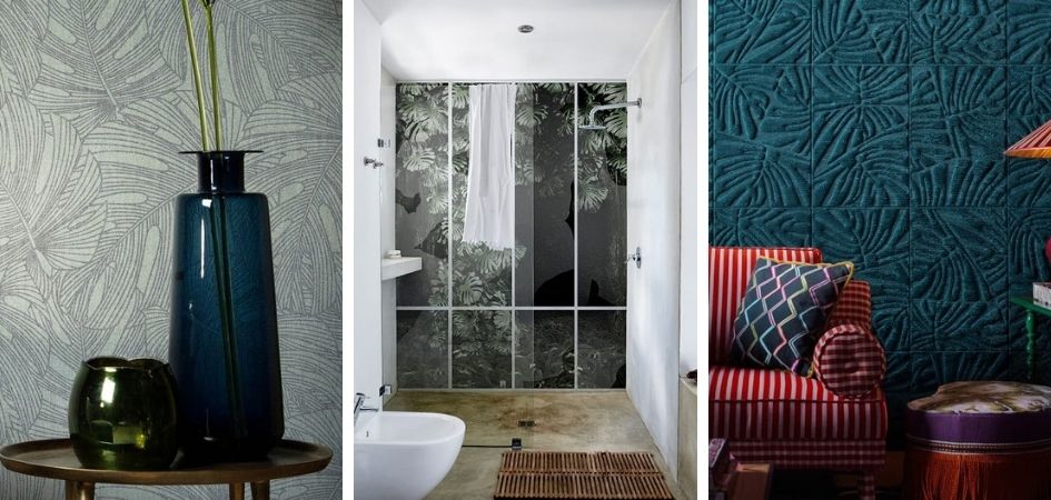 Inspiracje z tapetą w liście monstery