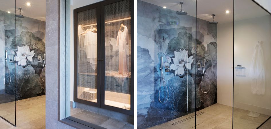 Wodoodporna tapeta pod prysznicem Wall&Deco