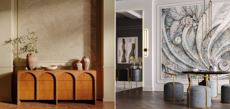 Pomysł na tapetę i sztukaterię