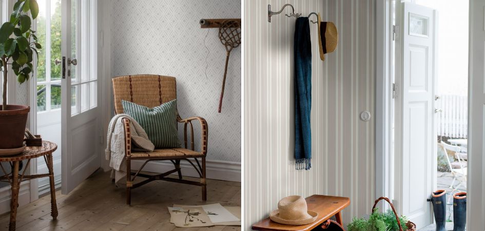 Pomysł na tapetę w ciemnym przedpokoju