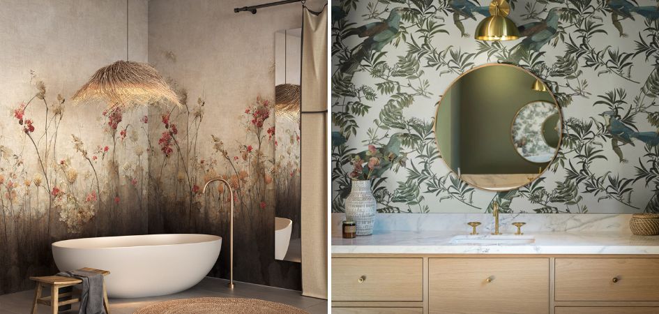 Tapeta w łazience zabezpieczona żywicą