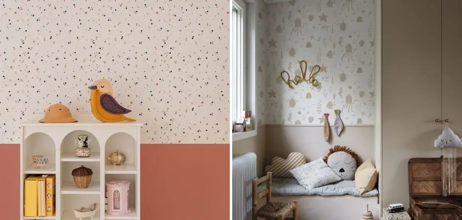 Tapeta do połowy ściany, pokój dziecka, pokój dziecięcy