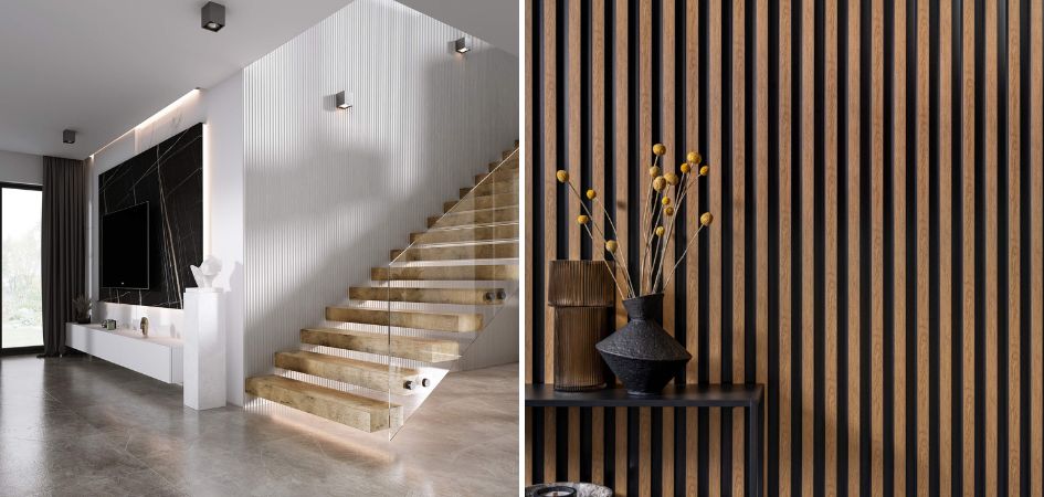 Lamele na klatce schodowej