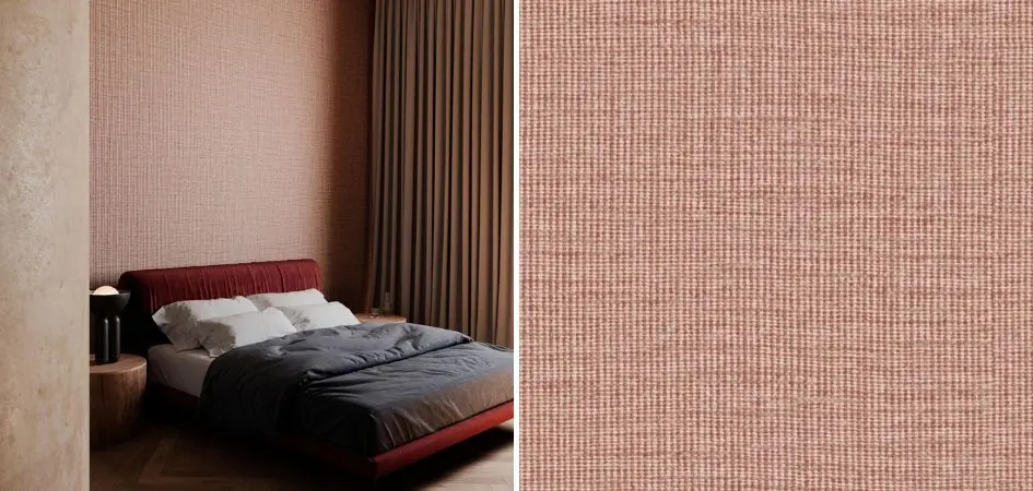 Tapeta do sypialni - Arte 63510 Merino Lana Bordeaux