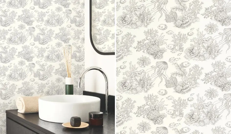 Casadeco 201479101 Seaside Cote Sauvage Gris Mouette