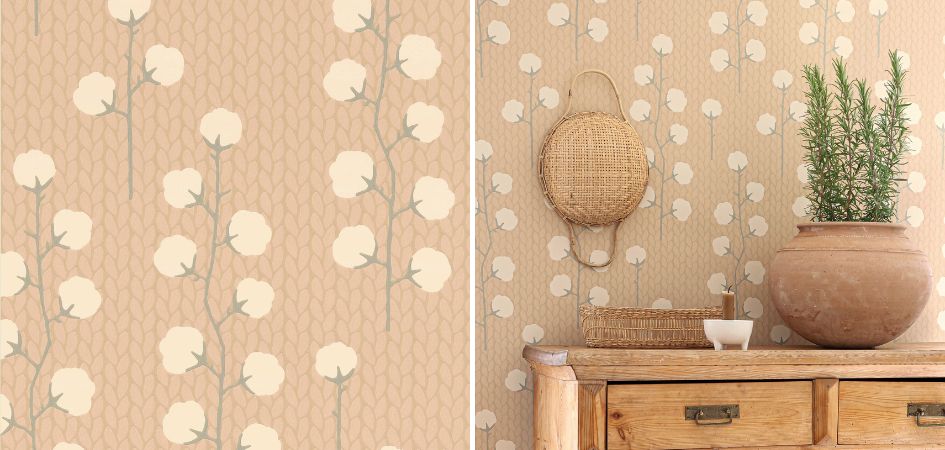 Tapeta Majvillan 169-01 Sweet Cotton Desert Rose