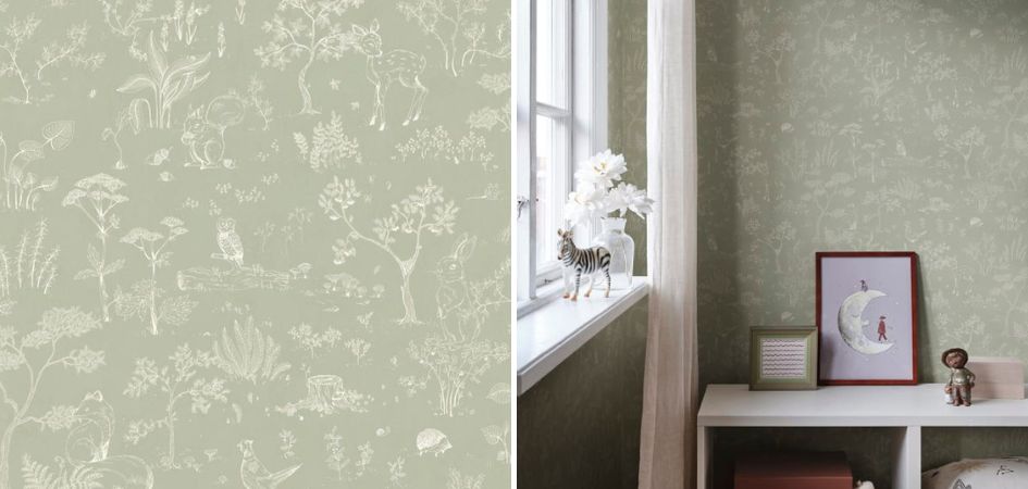 Tapeta Sandberg 232-38 Familjen Hollie Pistachio