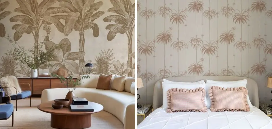 Tapeta dżungla w salonie, tapeta dżungla w sypialni
