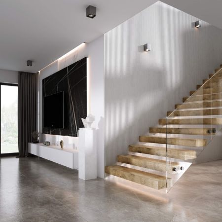 Lamele na klatce schodowej - modny sposób na aranżację