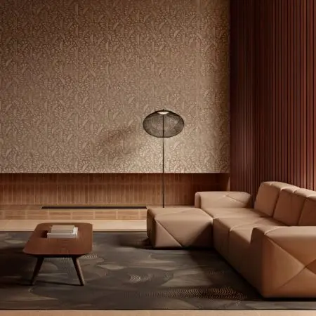 Trendy wnętrzarskie 2025: tapety z forniru