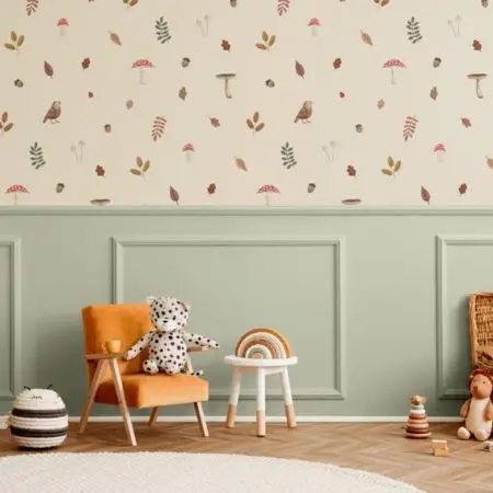 Tapeta do połowy ściany w pokoju dziecka - pomysły i inspiracje
